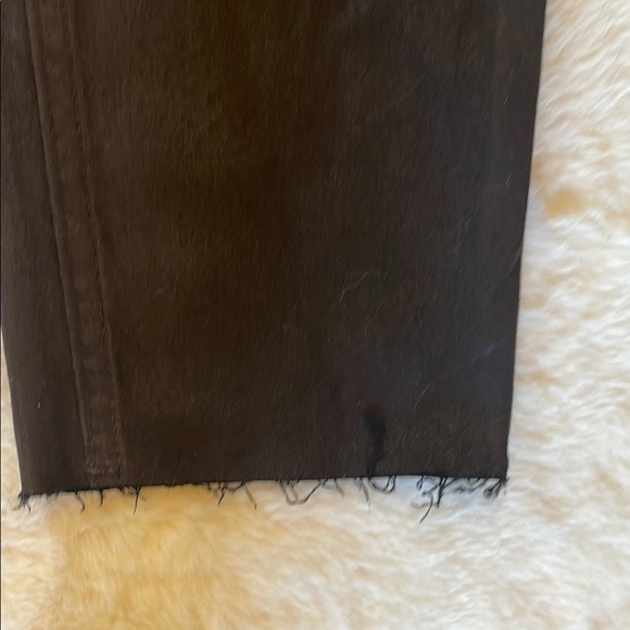 Women's Very Dark Brown Leather skinny Jeans - Picture 5 of 8